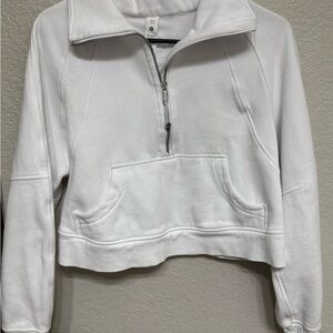 Lululemon Athletica White Quarter-Zip Hoodie